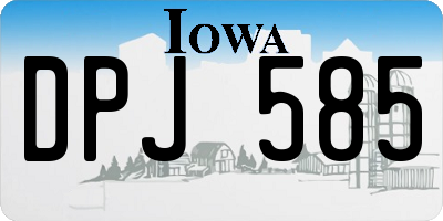 IA license plate DPJ585