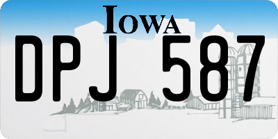 IA license plate DPJ587