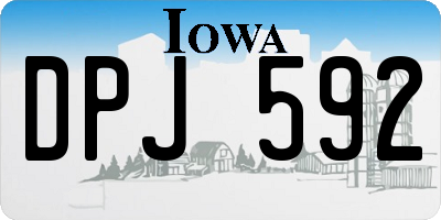 IA license plate DPJ592