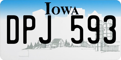 IA license plate DPJ593