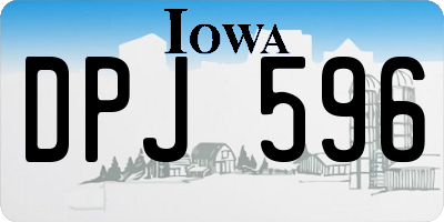 IA license plate DPJ596