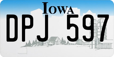 IA license plate DPJ597