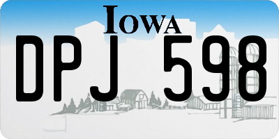 IA license plate DPJ598
