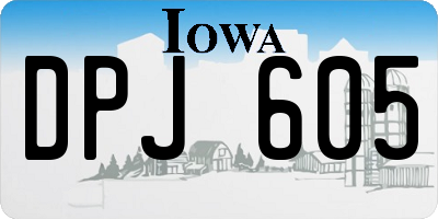 IA license plate DPJ605
