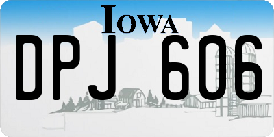 IA license plate DPJ606