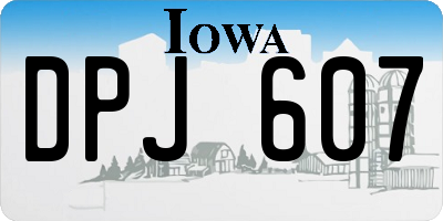 IA license plate DPJ607