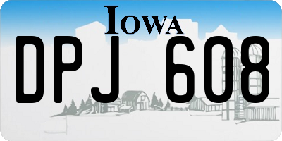 IA license plate DPJ608