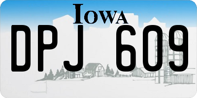 IA license plate DPJ609