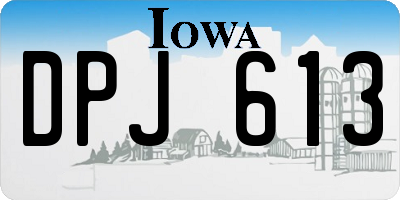 IA license plate DPJ613