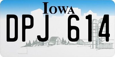 IA license plate DPJ614