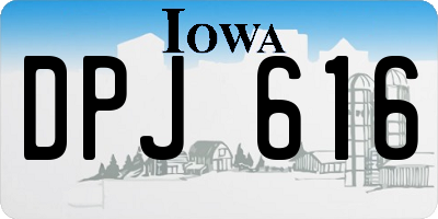 IA license plate DPJ616