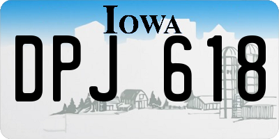 IA license plate DPJ618