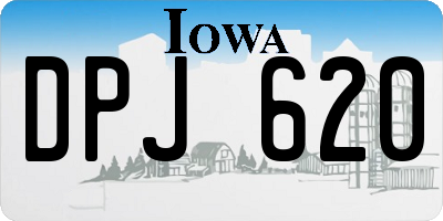 IA license plate DPJ620