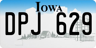 IA license plate DPJ629