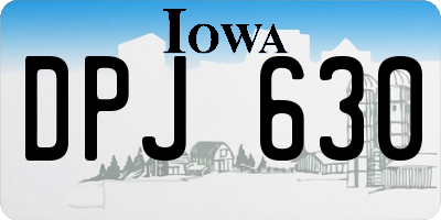 IA license plate DPJ630