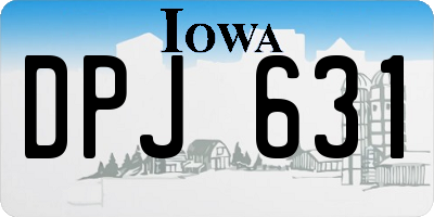 IA license plate DPJ631