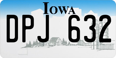 IA license plate DPJ632