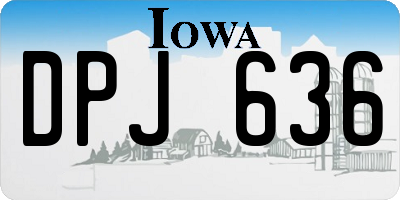 IA license plate DPJ636