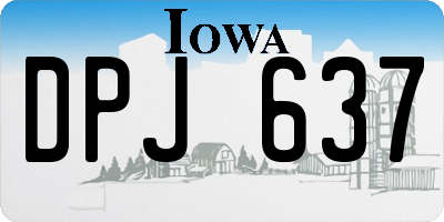 IA license plate DPJ637