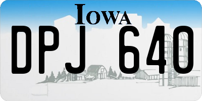 IA license plate DPJ640