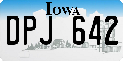 IA license plate DPJ642