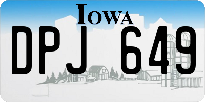 IA license plate DPJ649
