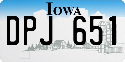 IA license plate DPJ651