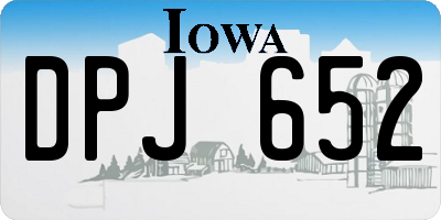 IA license plate DPJ652