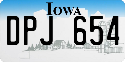 IA license plate DPJ654