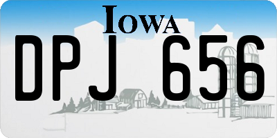 IA license plate DPJ656