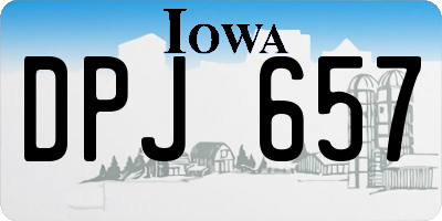 IA license plate DPJ657