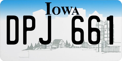 IA license plate DPJ661