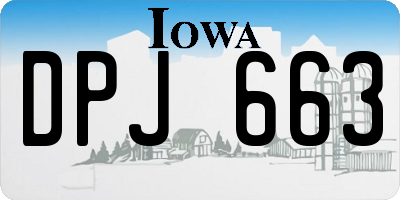 IA license plate DPJ663
