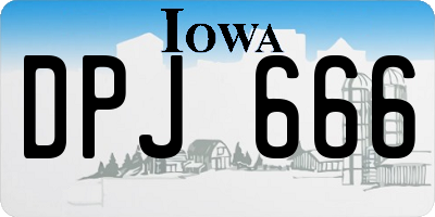IA license plate DPJ666