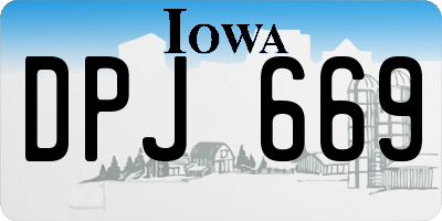 IA license plate DPJ669