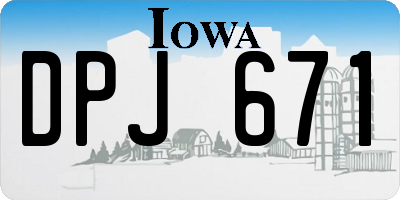 IA license plate DPJ671