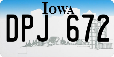 IA license plate DPJ672