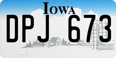 IA license plate DPJ673