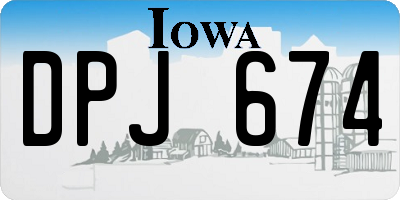 IA license plate DPJ674
