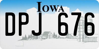 IA license plate DPJ676