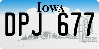 IA license plate DPJ677