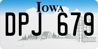 IA license plate DPJ679