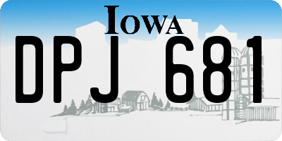 IA license plate DPJ681