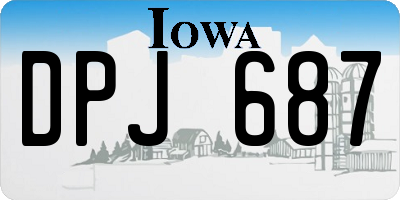 IA license plate DPJ687
