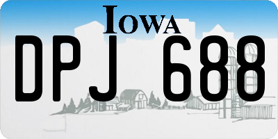 IA license plate DPJ688