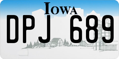 IA license plate DPJ689