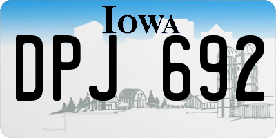 IA license plate DPJ692