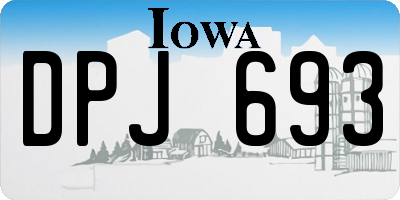IA license plate DPJ693