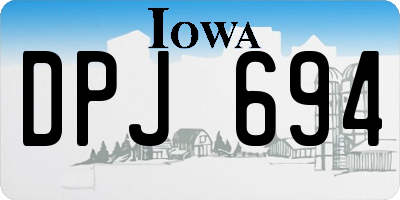 IA license plate DPJ694
