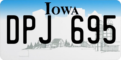 IA license plate DPJ695